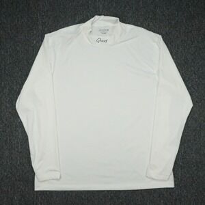 Good Good Golf Pullover Mens XXL White Mock Neck Long Sleeve Athletic